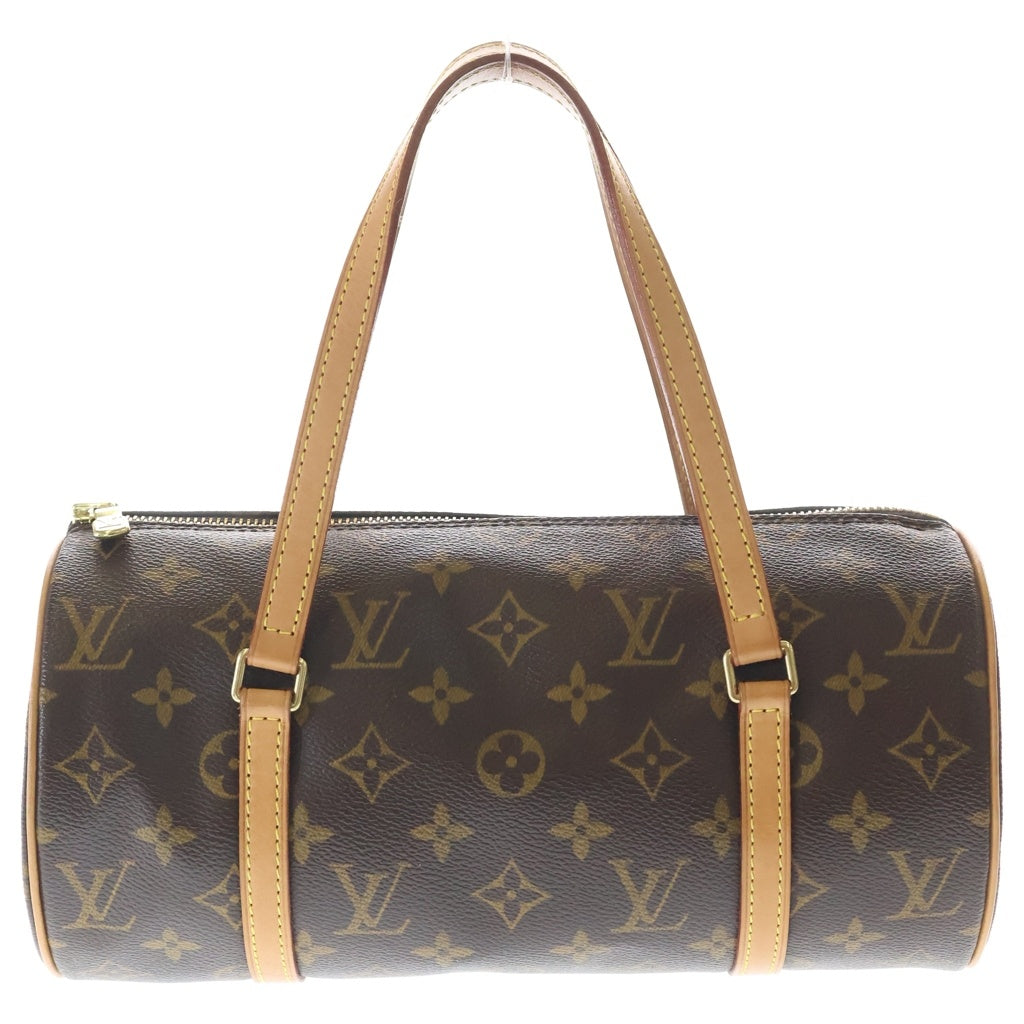 LOUIS VUITTON(ルイヴィトン) モノグラム パピヨン26 ハンドバッグ ブラウン レザー×PVC M51386 ゴールド金具 レディース