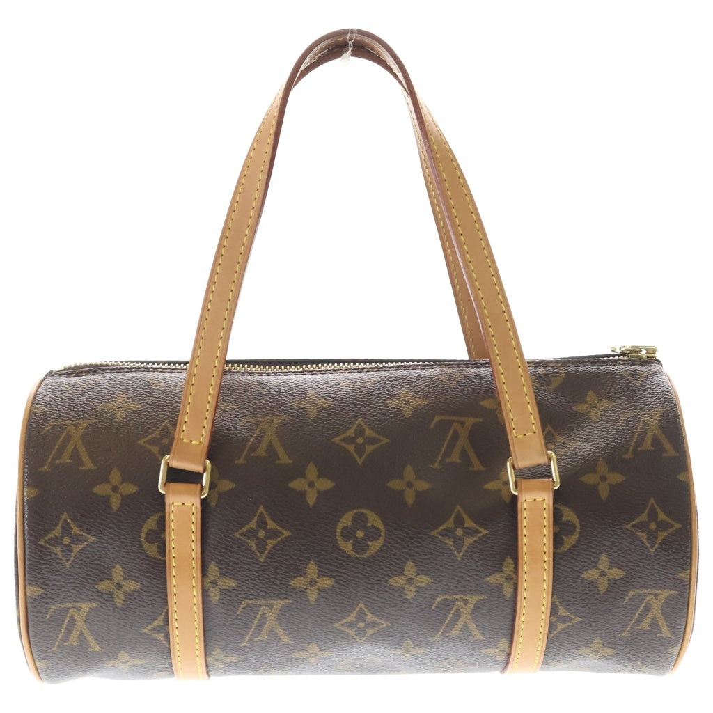 LOUIS VUITTON(ルイヴィトン) モノグラム パピヨン26 ハンドバッグ ブラウン レザー×PVC M51386 ゴールド金具 レディース