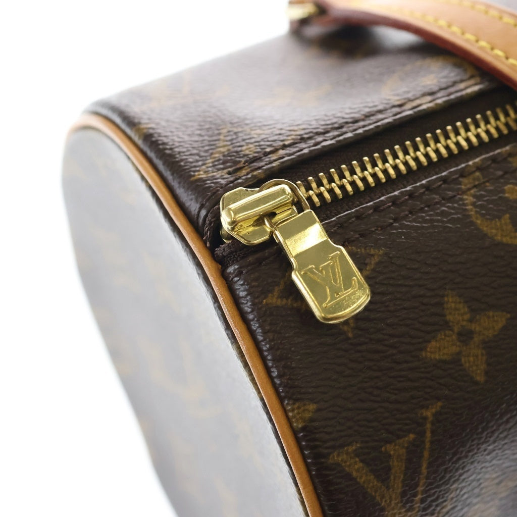 LOUIS VUITTON(ルイヴィトン) モノグラム パピヨン26 ハンドバッグ ブラウン レザー×PVC M51386 ゴールド金具 レディース