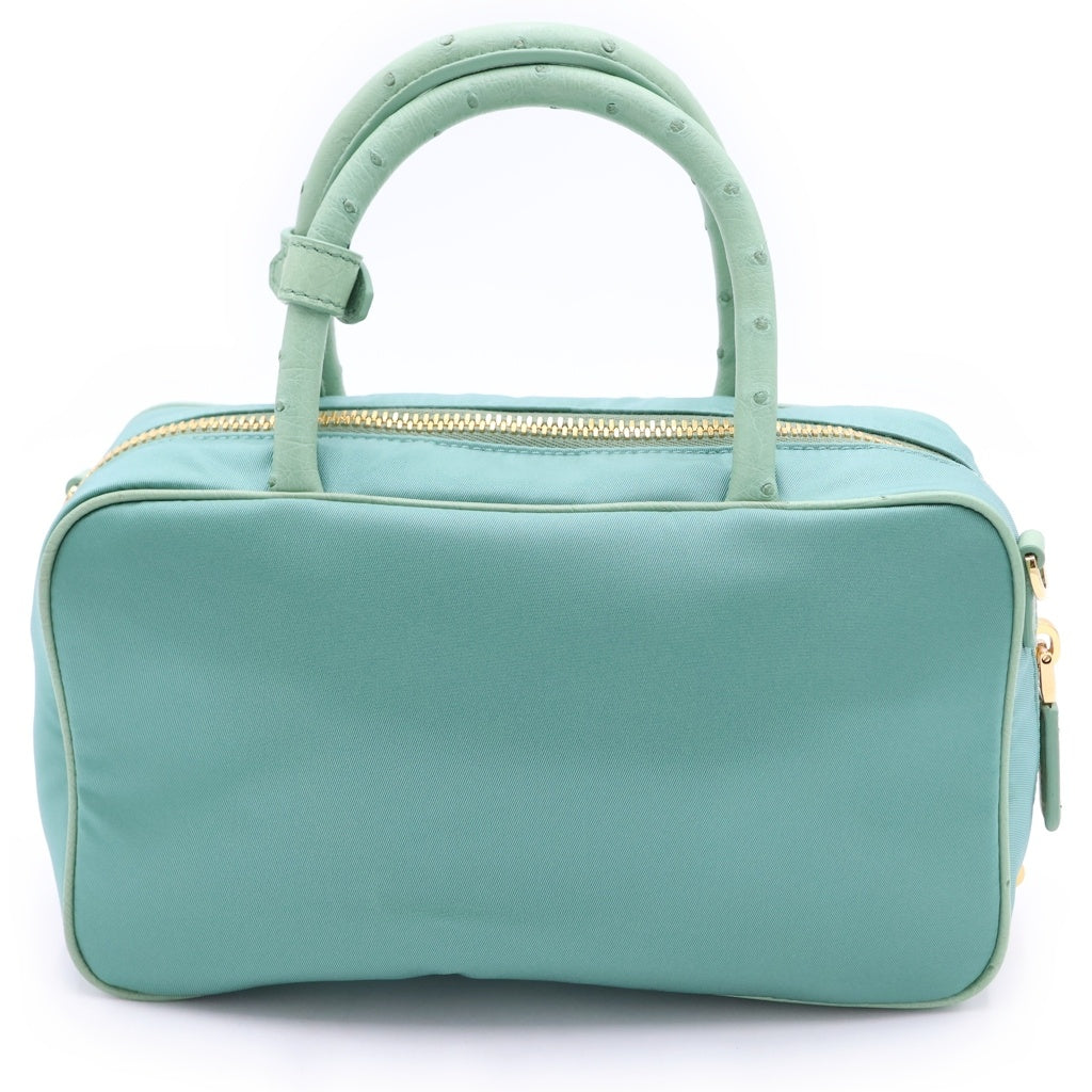 PRADA(プラダ) テスート トップハンドル 2WAY ハンドバッグ ショルダーバッグ 1BB106 グリーン レディース