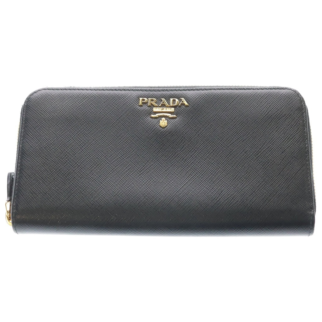PRADA(プラダ) ラウンドファスナー長財布 サフィアーノレザー ウォレット ブラック 1ML506