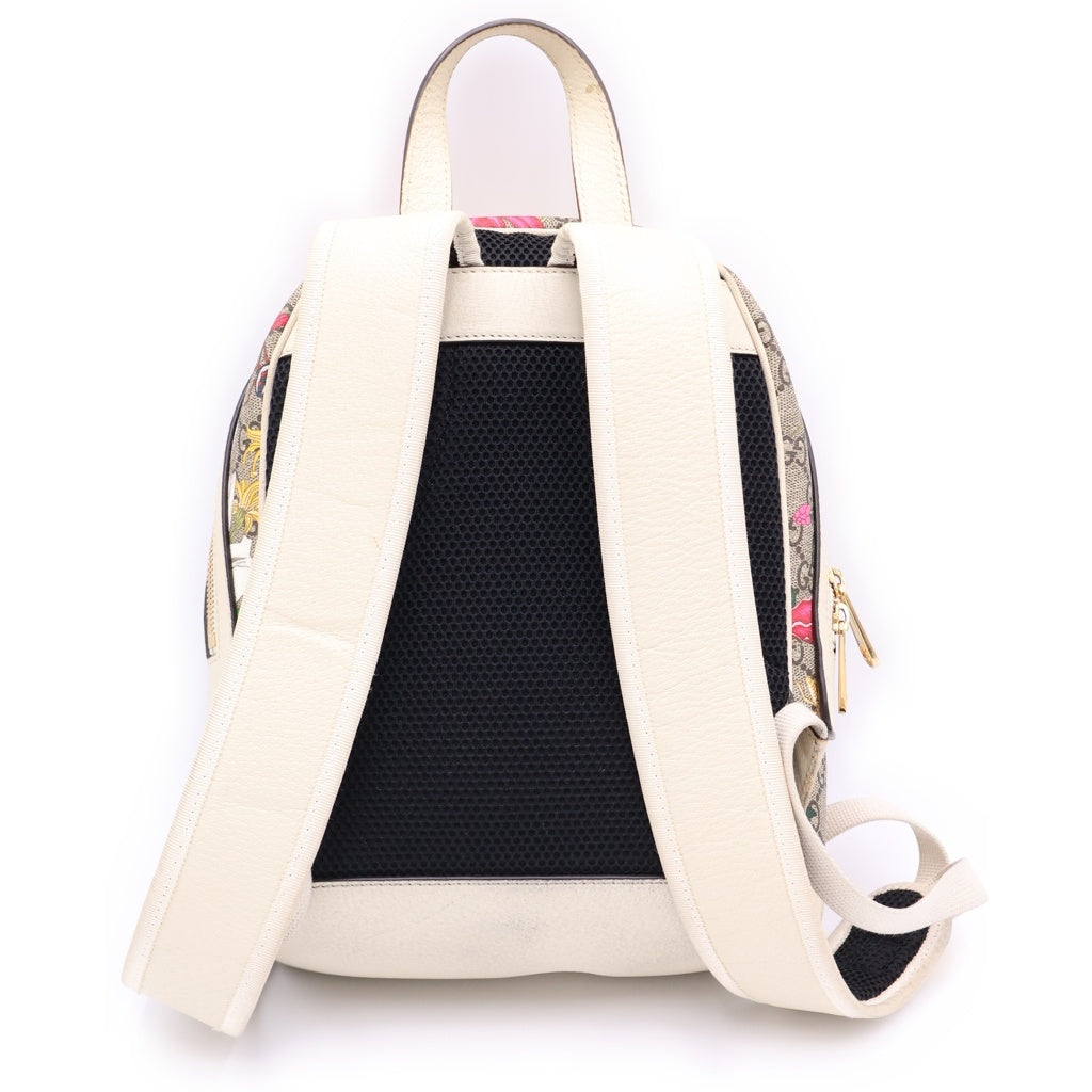 GUCCI(グッチ) GGフローラ シェリーライン PVC レザー バックパック リュックサック 547965 ベージュ/ホワイト/マルチカラー レディース