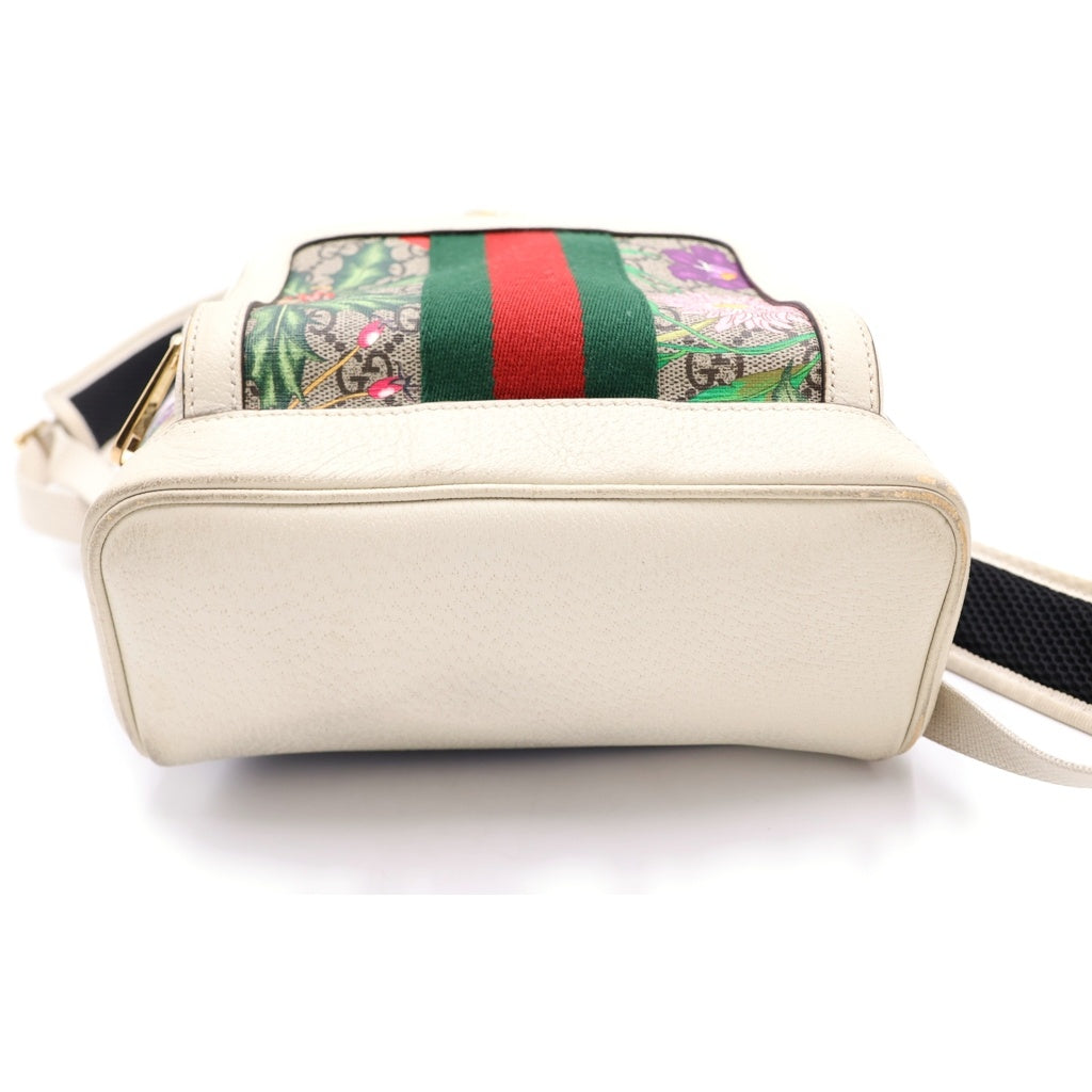 GUCCI(グッチ) GGフローラ シェリーライン PVC レザー バックパック リュックサック 547965 ベージュ/ホワイト/マルチカラー レディース