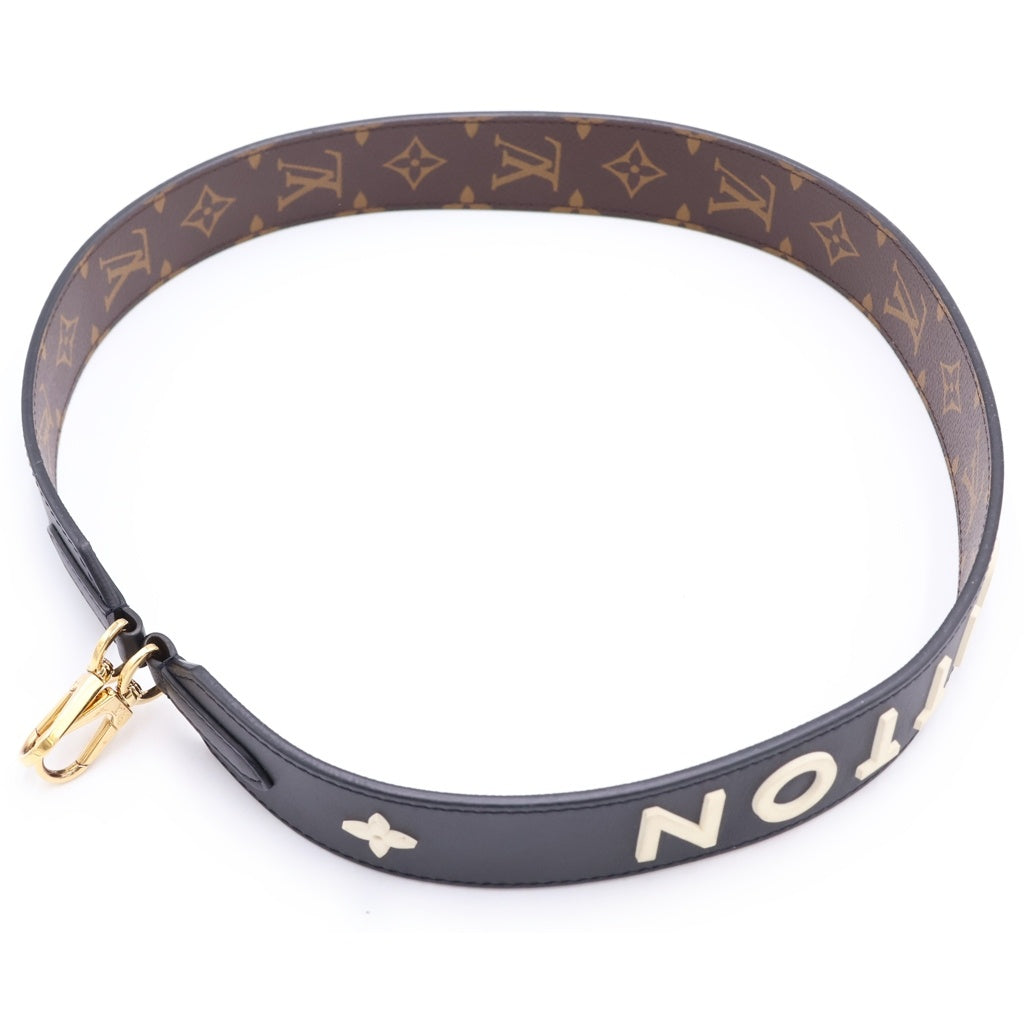 LOUIS VUITTON(ルイヴィトン) モノグラム ショルダーストラップ ブラック/ブラウン PVCレザー