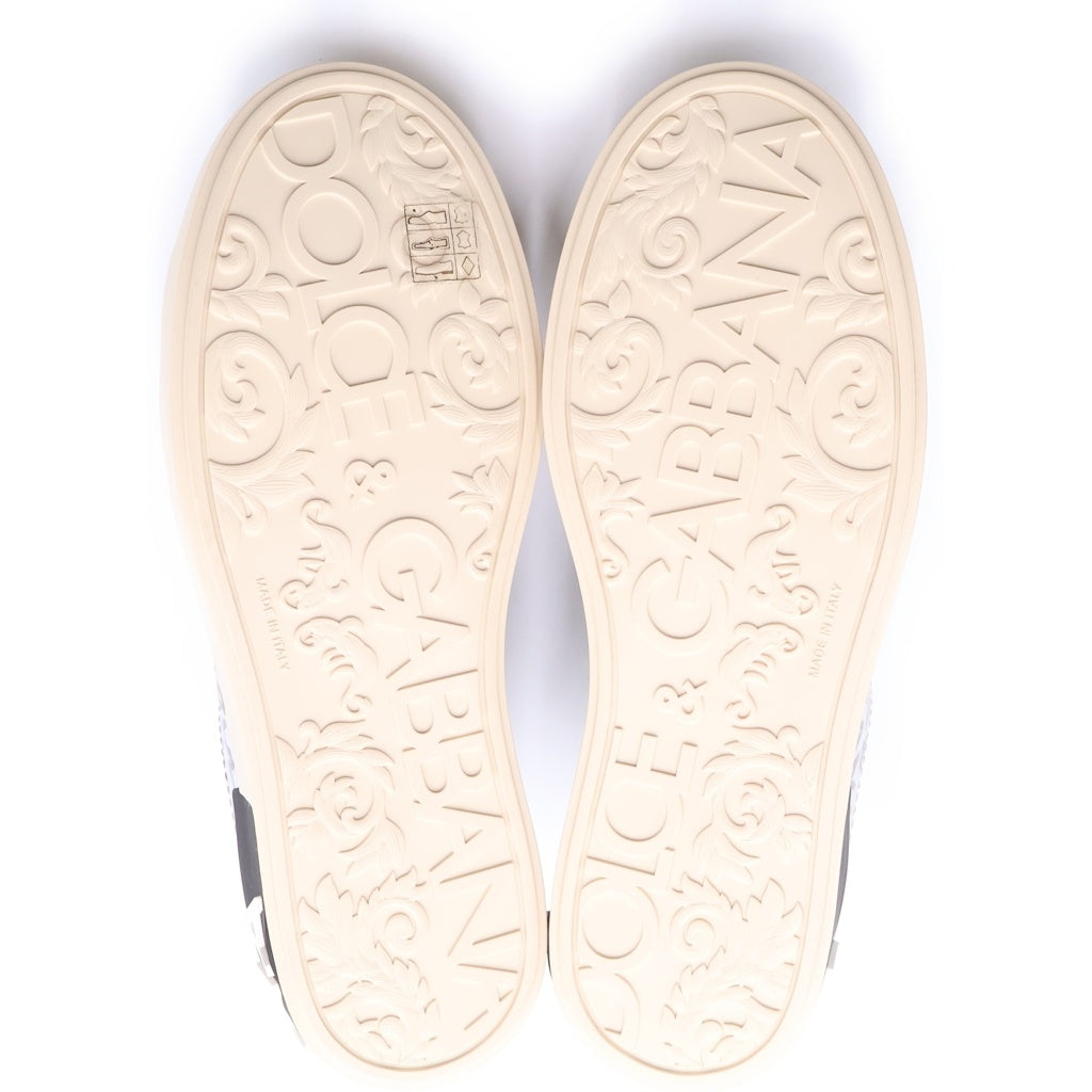 DOLCE & GABBANA(ドルチェアンドガッバーナ) Portofino ポルトフィーノ ローカットスニーカー シューズ メタリック シルバー/ブラック CK1544AW329 レディース