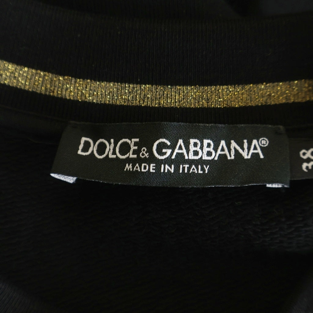 DOLCE & GABBANA(ドルチェアンドガッバーナ) スパンコールロゴスウェット ブラック #38 G7TBG レディース