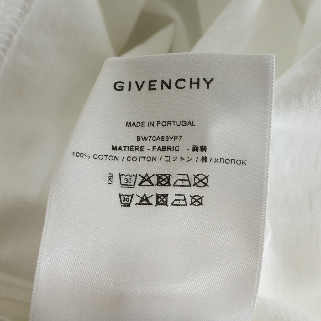 GIVENCHY(ジバンシィ) 4G レース フロントロゴ 半袖Tシャツ カットソー ホワイト BW70AS3YP7 レディース