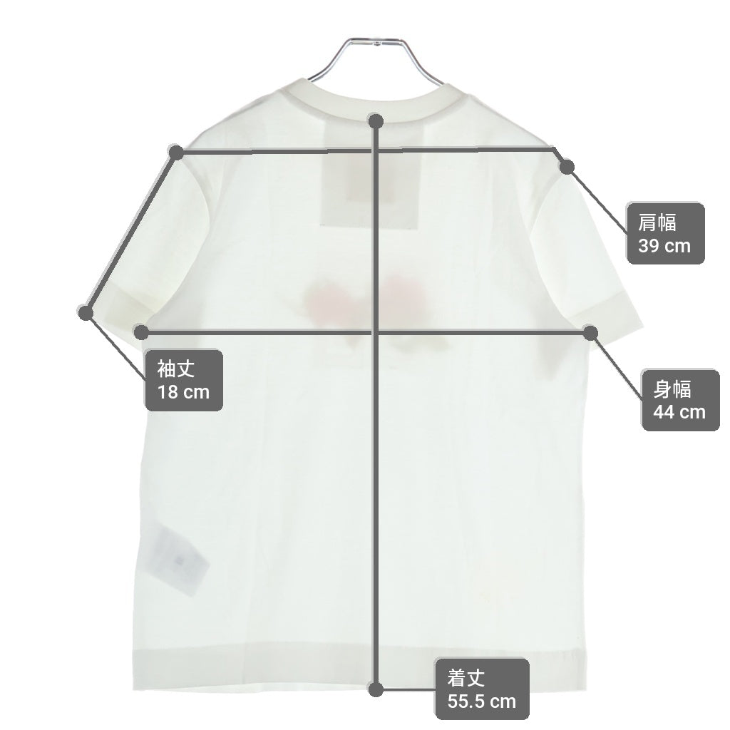 GIVENCHY(ジバンシィ) 4G レース フロントロゴ 半袖Tシャツ カットソー ホワイト BW70AS3YP7 レディース