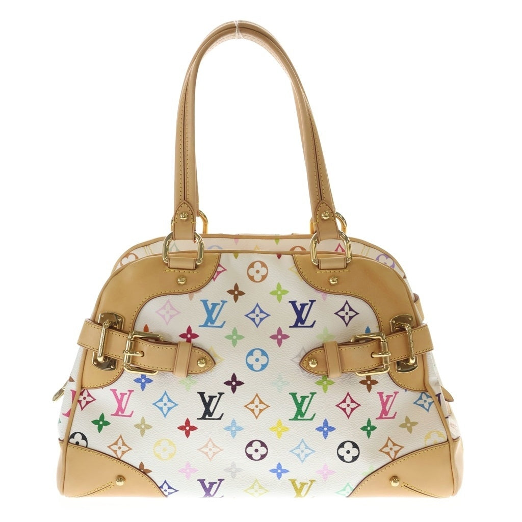 LOUIS VUITTON(ルイヴィトン) モノグラムマルチカラー クラウディア ハンドバッグ ブロン ゴールド金具 ホワイト/ブラウン M40193 レディース