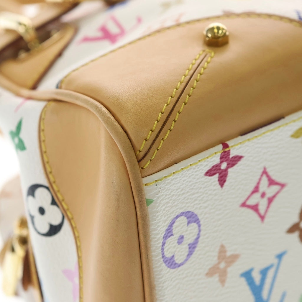 LOUIS VUITTON(ルイヴィトン) モノグラムマルチカラー クラウディア ハンドバッグ ブロン ゴールド金具 ホワイト/ブラウン M40193 レディース