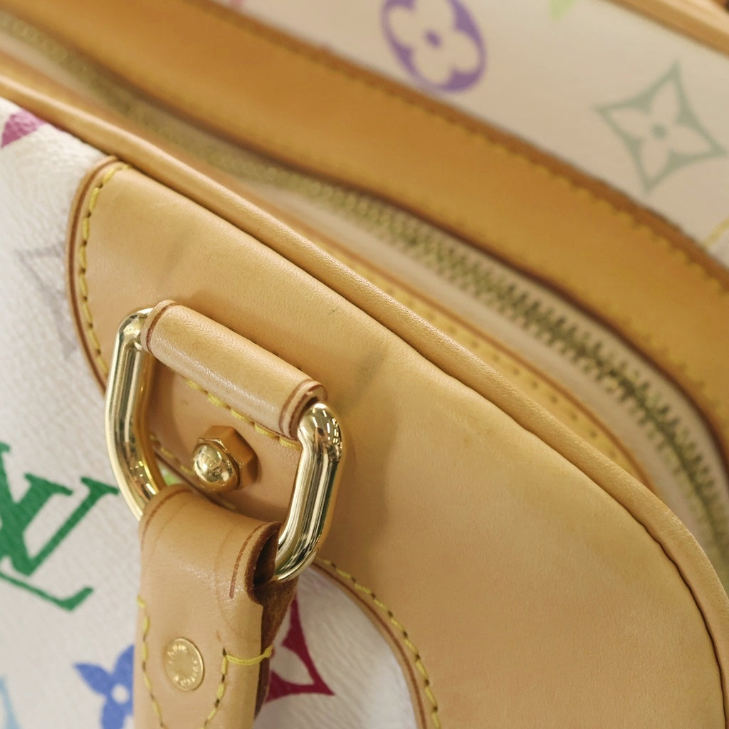 LOUIS VUITTON(ルイヴィトン) モノグラムマルチカラー クラウディア ハンドバッグ ブロン ゴールド金具 ホワイト/ブラウン M40193 レディース