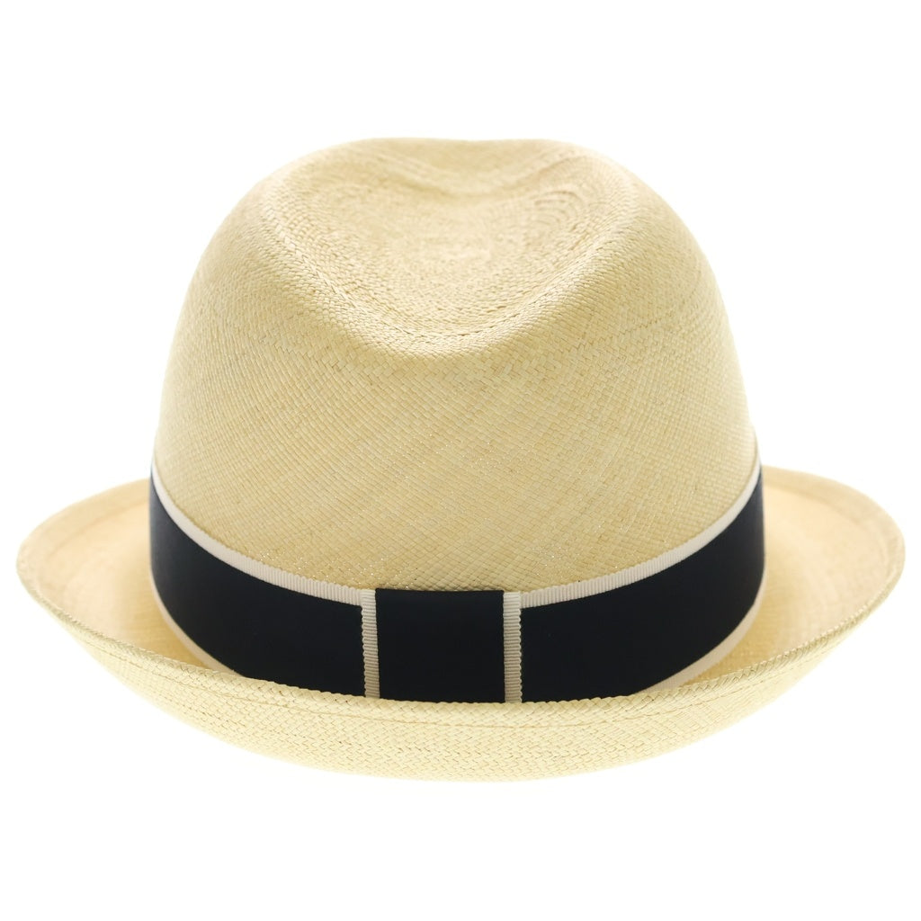 CHANEL(シャネル) Straw Grosgrain Hat ストロー グログラン ハット 麦わら帽子 ココマーク ベージュ レディース
