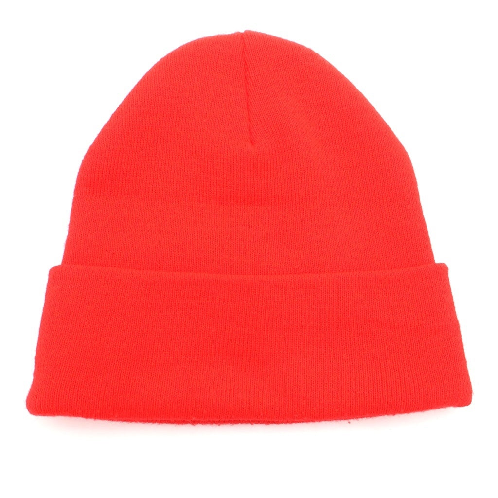 CHROME HEARTS(クロムハーツ) WATCH CAP ワッチキャップ ロゴ刺繍ビーニー ニットキャップ 帽子 レッド