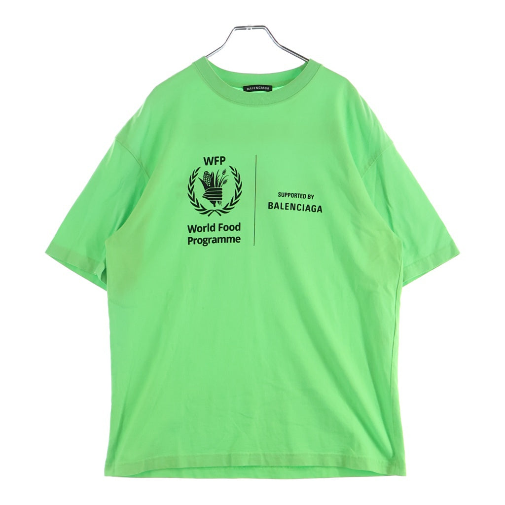 BALENCIAGA(バレンシアガ) WFPプリント クルーネック 半袖Tシャツ カットソー ライトグリーン 612966 THV84