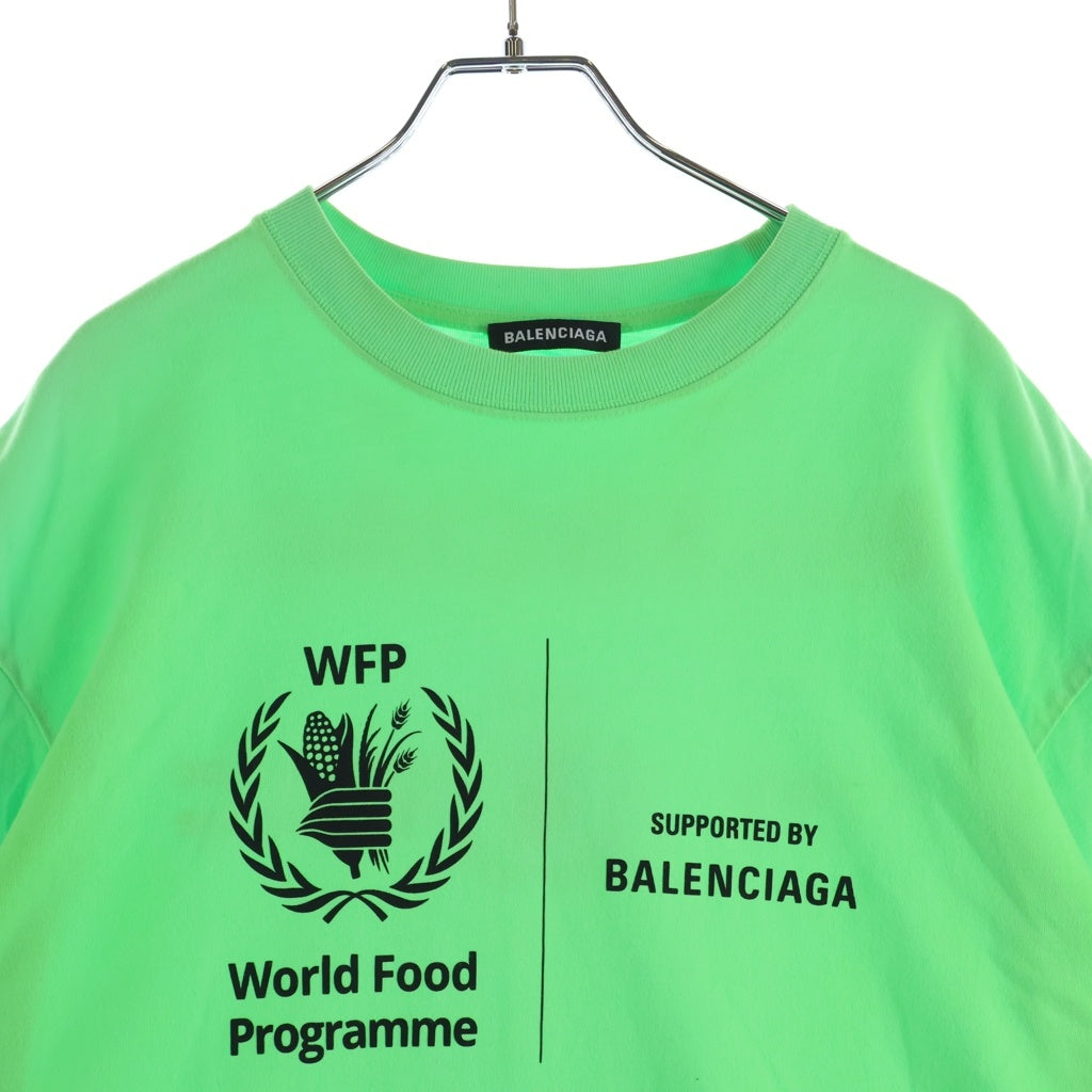 BALENCIAGA(バレンシアガ) WFPプリント クルーネック 半袖Tシャツ カットソー ライトグリーン 612966 THV84
