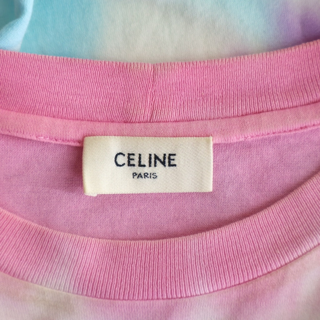 CELINE(セリーヌ) スタッズロゴプリント スタッズ ロゴ プリント クルーネック 半袖Tシャツ カットソー マルチカラー 2X687956M