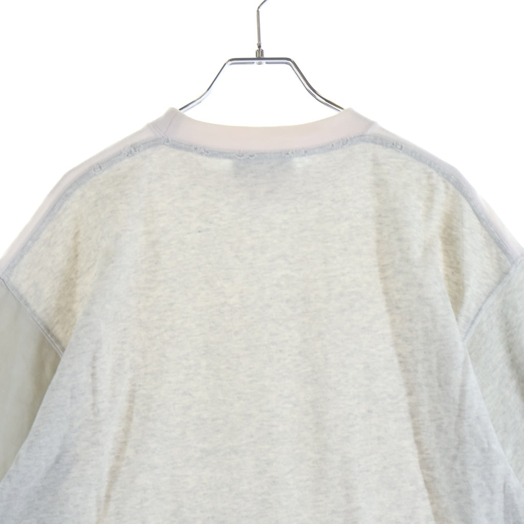 BALENCIAGA(バレンシアガ) 22SS UPSIDE DOWN S/S TEE アップサイドダウン リメイク加工 クルーネック 半袖Tシャツ カットソー ホワイト/グレー 698811 TMVC9