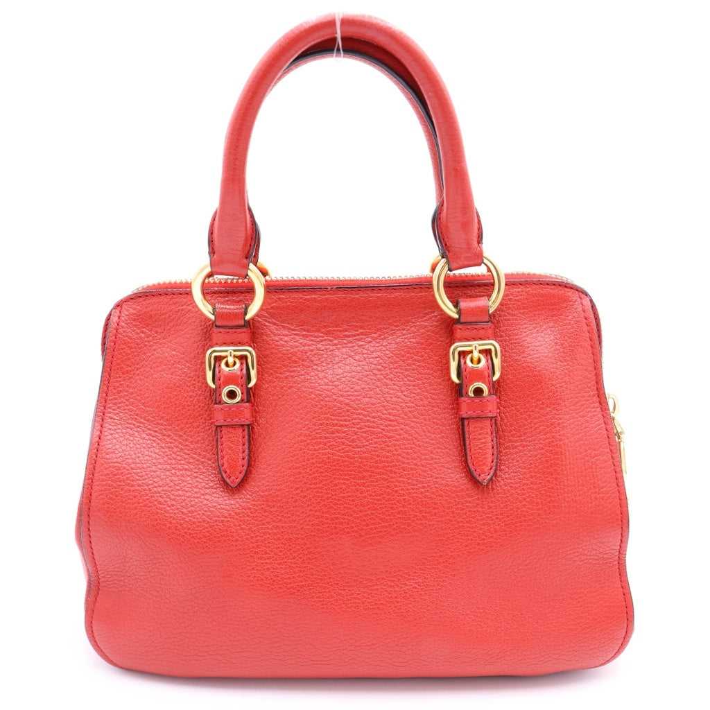 miumiu(ミュウミュウ) マドラス レザー 2WAY ハンドバッグ ショルダーバッグ RL0058 レッド レディース
