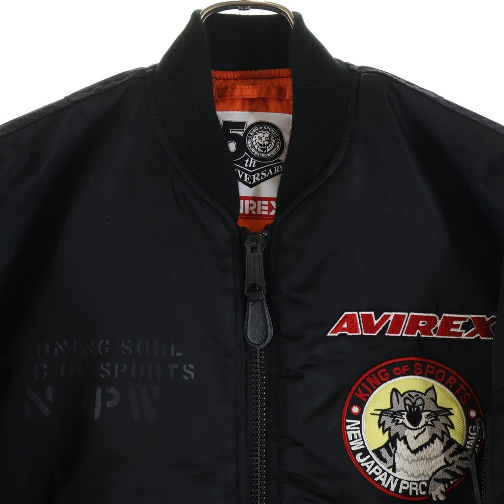AVIREX(アヴィレックス) 新日本プロレス50周年記念 MA-1 フライトジャケット リバーシブル ブラック 783-2252034