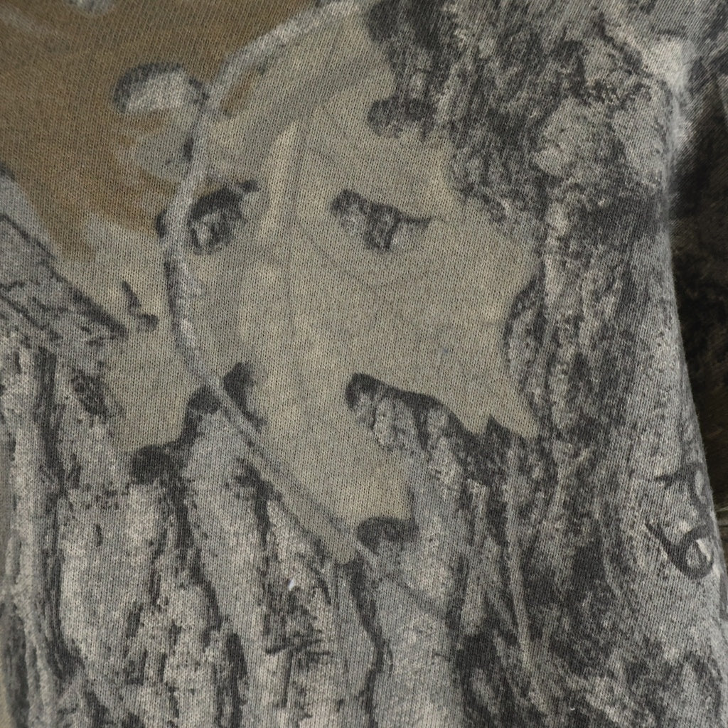 NO BRAND(ノーブランド) ZIP UP HOODIE Realtree ジップアップフーディー パーカー リアルツリー 総柄 コットン グリーン系