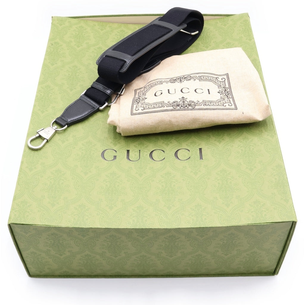 GUCCI(グッチ) インターロッキングG GGスプリーム PVC レザー 2WAYトートバッグ ハンドバッグ ショルダーバッグ ブラック 674148 レディース