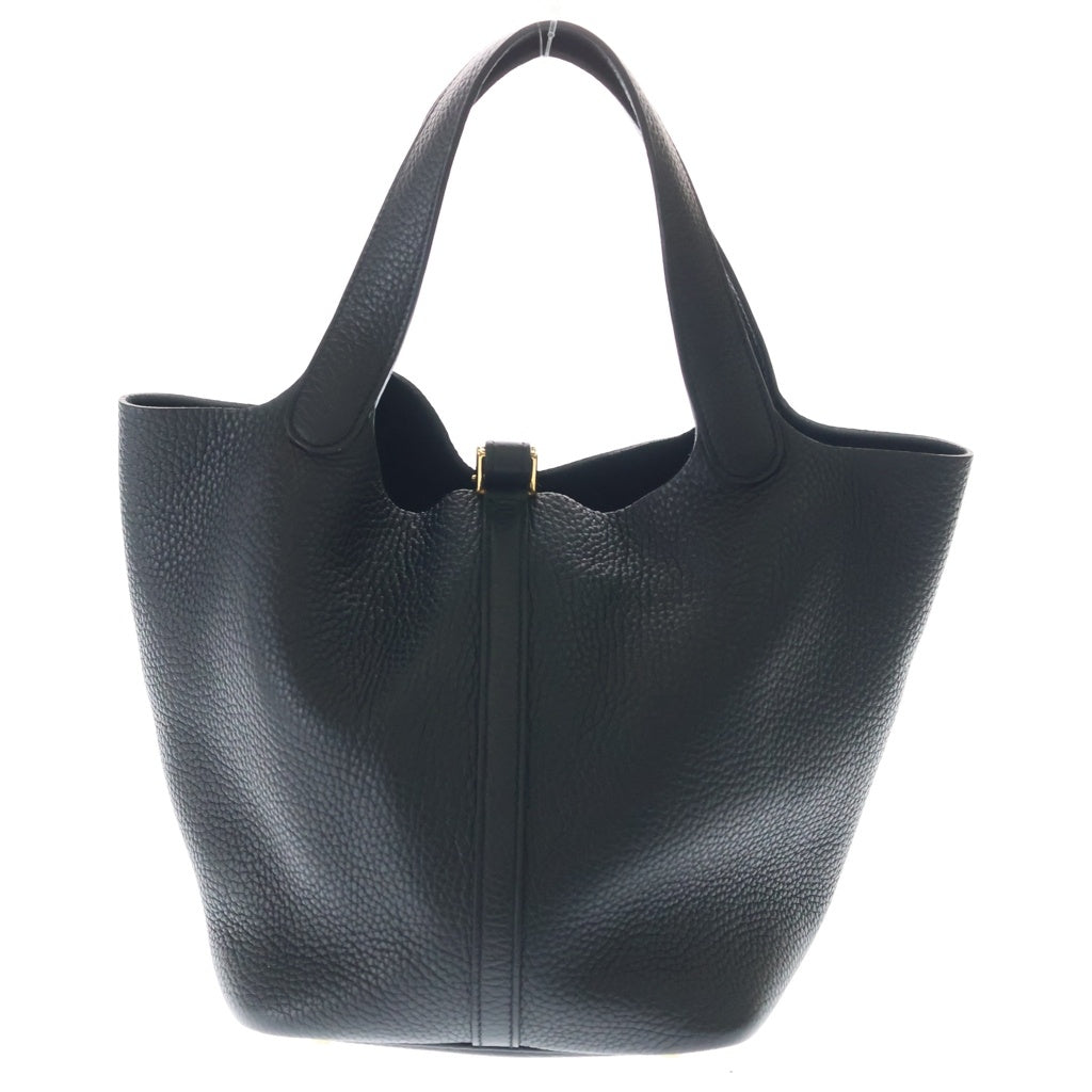 HERMES(エルメス) ピコタンロックMM トリヨンクレマンス ゴールド金具 Y刻印 ハンドバッグ ブラック レディース