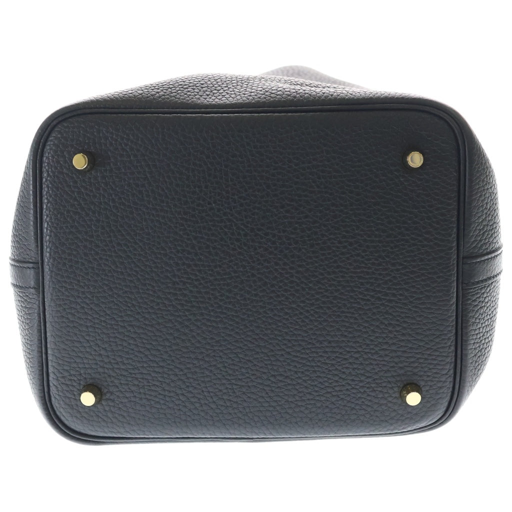 HERMES(エルメス) ピコタンロックMM トリヨンクレマンス ゴールド金具 Y刻印 ハンドバッグ ブラック レディース