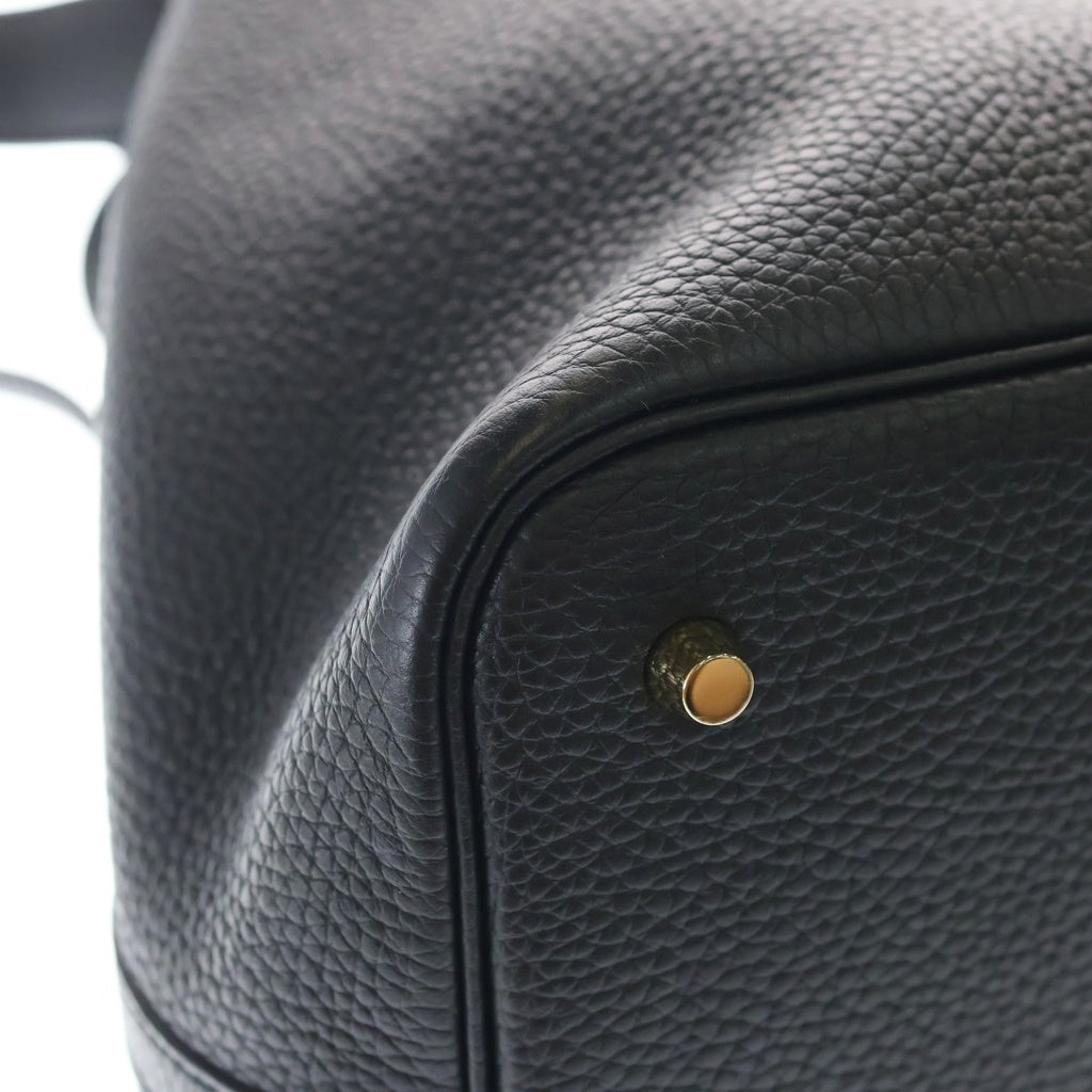 HERMES(エルメス) ピコタンロックMM トリヨンクレマンス ゴールド金具 Y刻印 ハンドバッグ ブラック レディース