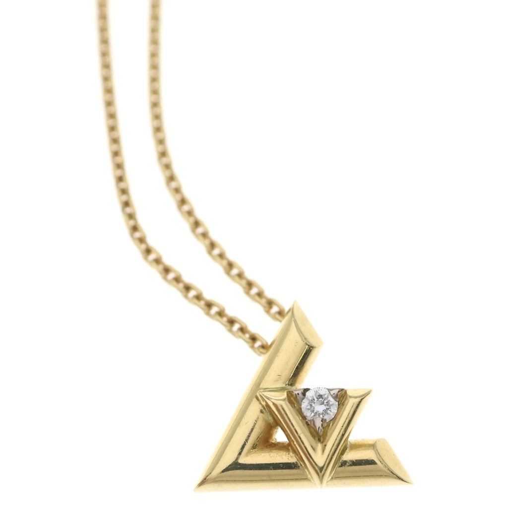 LOUIS VUITTON(ルイヴィトン) LVヴォルトワンPM 1Pダイヤ ネックレス ペンダント チェーン ゴールド Au750YG Q93805 レディース