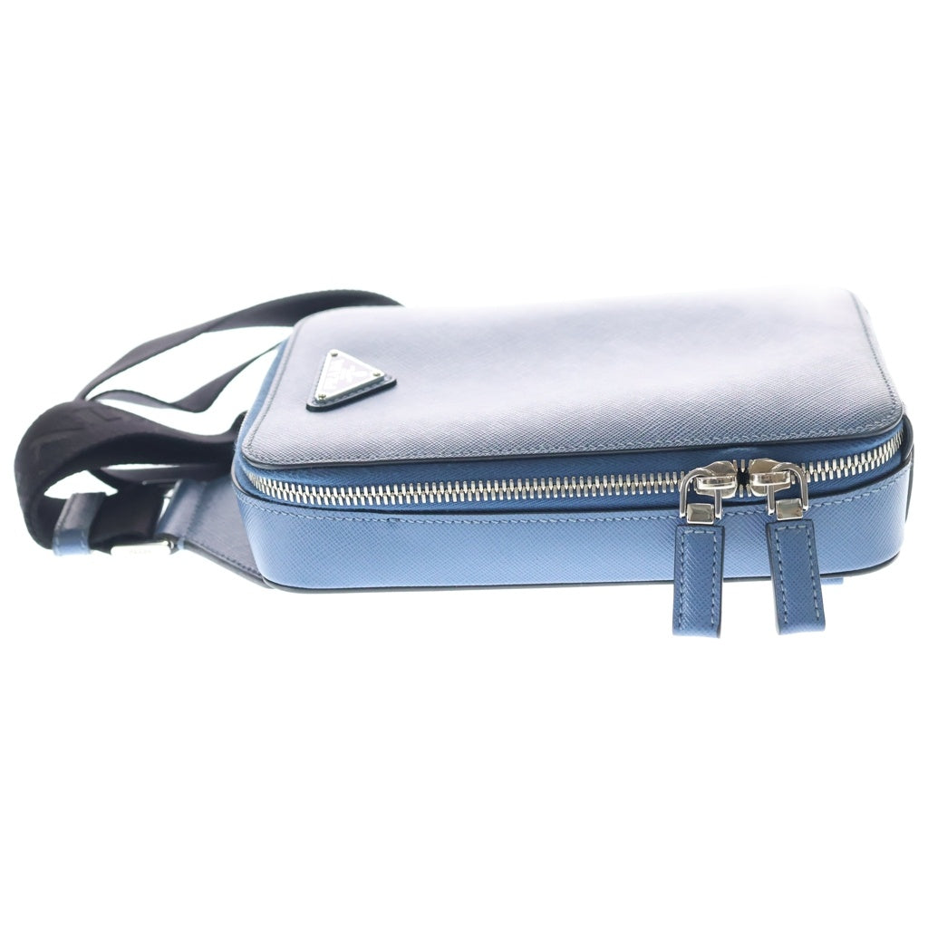 PRADA(プラダ) ボディショルダーバッグ ウエストバッグ ショルダーバッグ ライトブルー サフィアーノ 2VZ106 シルバー金具