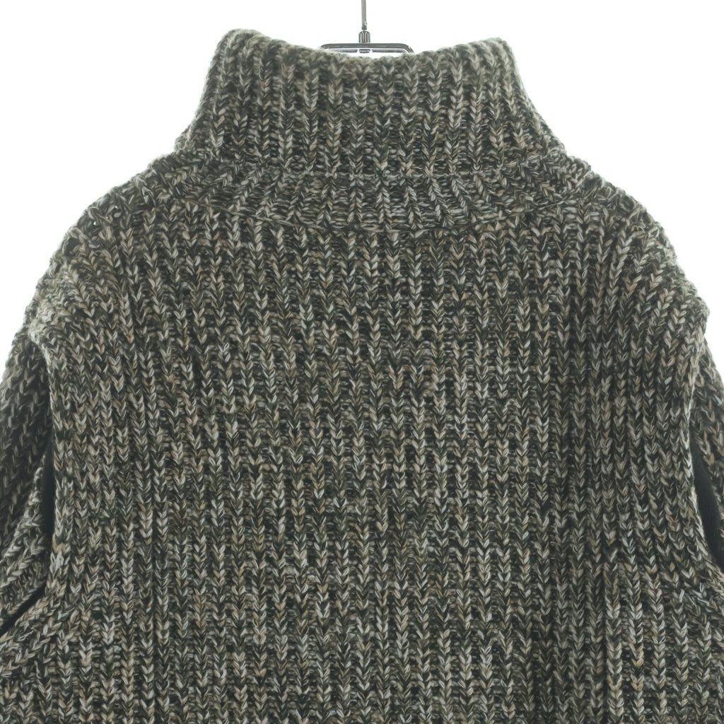 MONCLER(モンクレール) グルノーブル エルボーパッチ タールネックニット グリーン #M K20979F00001 M1241