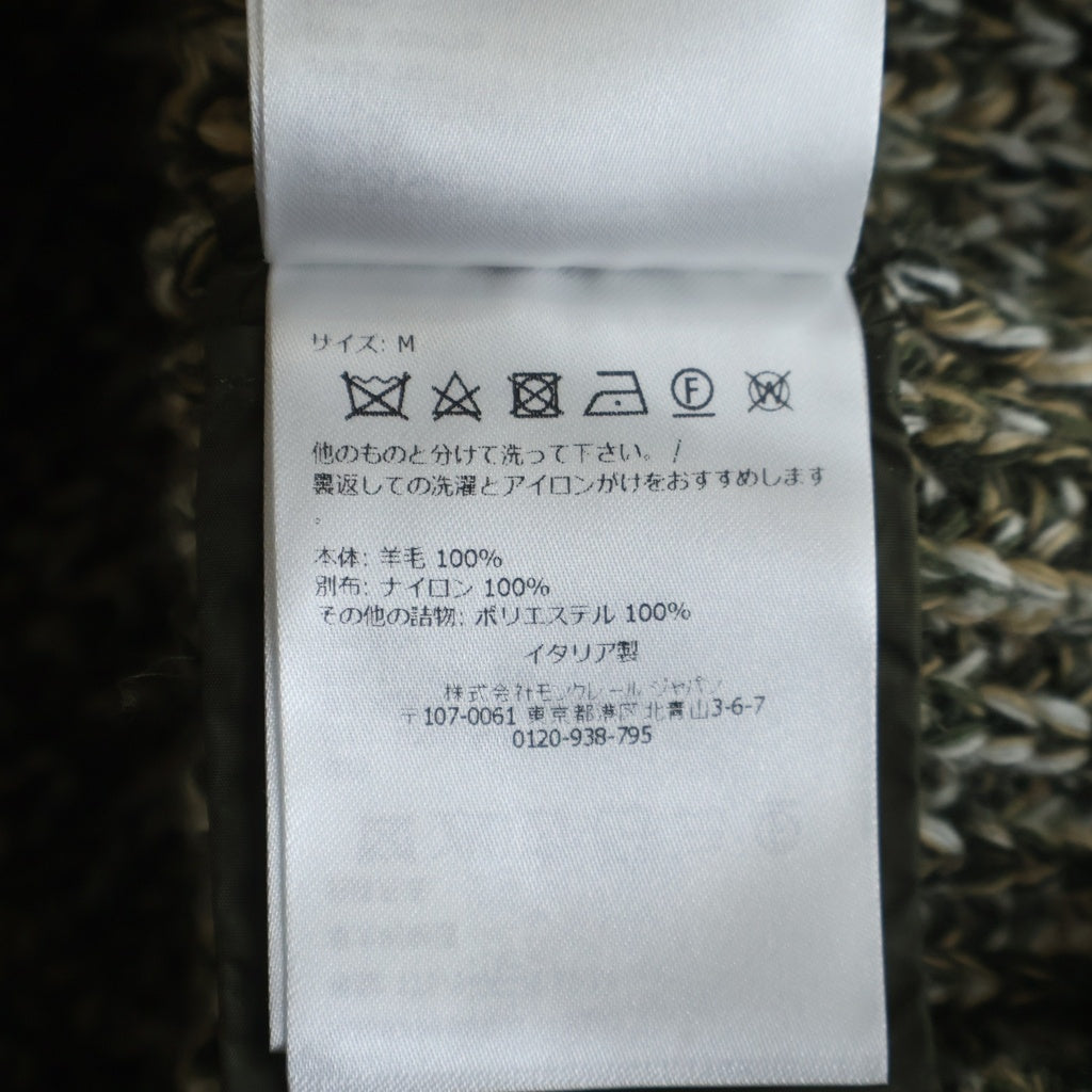 MONCLER(モンクレール) グルノーブル エルボーパッチ タールネックニット グリーン #M K20979F00001 M1241