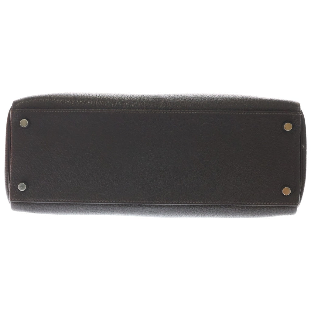 HERMES(エルメス) ケリー32 フィヨルド シルバー金具 □L刻印 2WAY ハンドバッグ ショルダーバッグ ショコラ レディース
