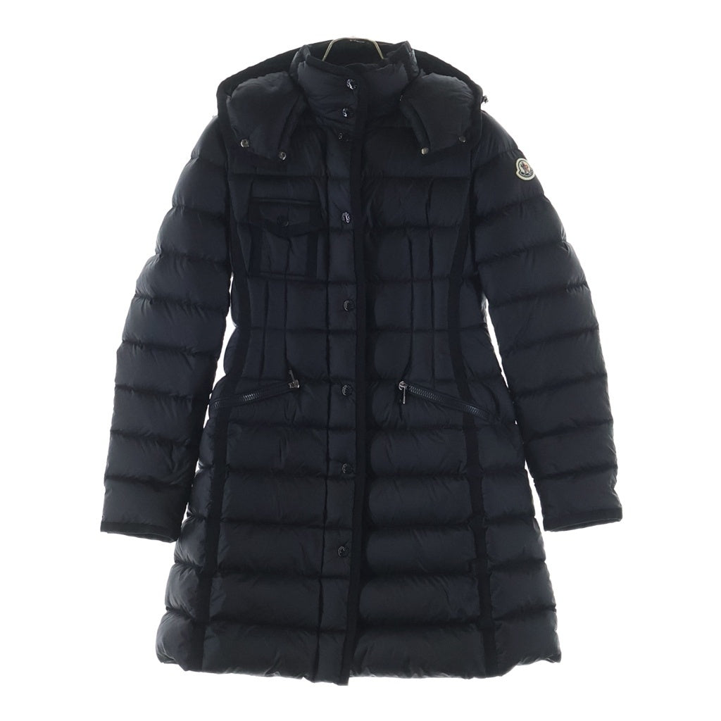MONCLER(モンクレール) 22AW HERMINE エルミン ワッペンロゴ フーデッド ジップアップ ダウン ロング ジャケット レディース