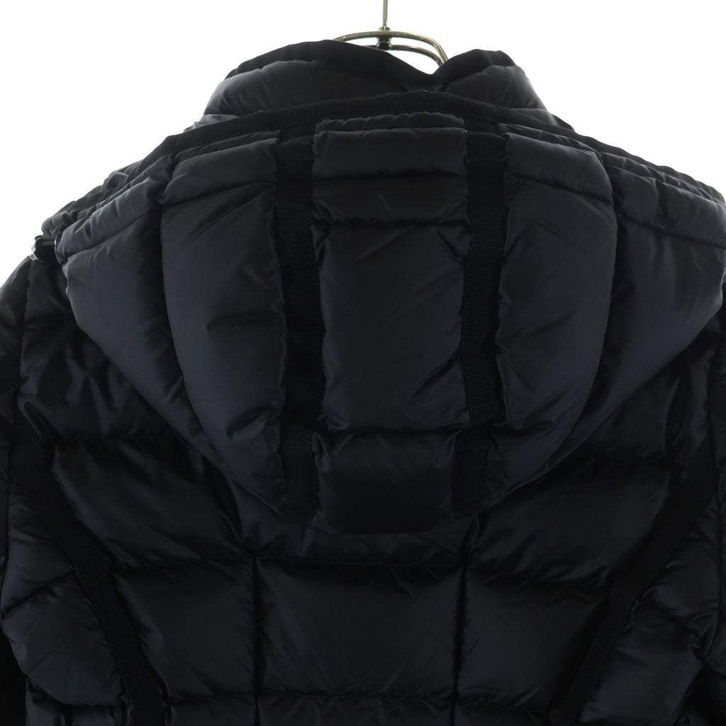 MONCLER(モンクレール) 22AW HERMINE エルミン ワッペンロゴ フーデッド ジップアップ ダウン ロング ジャケット レディース