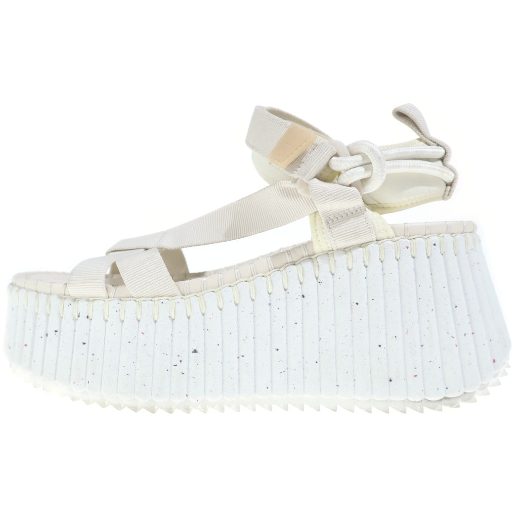 Chloe(クロエ) NAMA ウエッジ厚底サンダル アイボリー #37 0323254 レディース