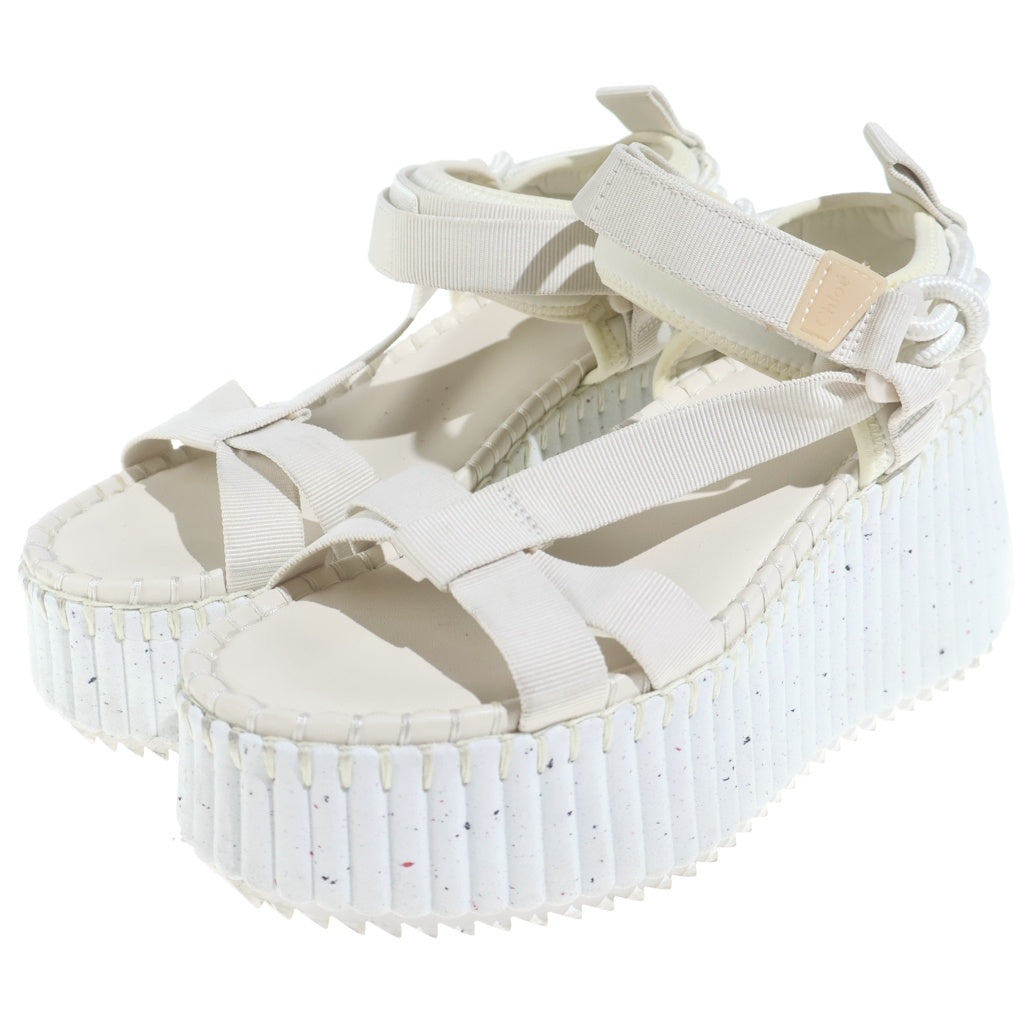 Chloe(クロエ) NAMA ウエッジ厚底サンダル アイボリー #37 0323254 レディース