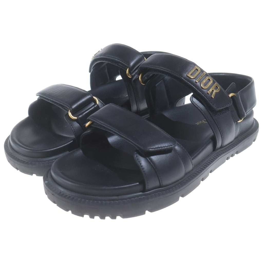 Christian Dior(クリスチャンディオール) Dioract サンダル ラムスキン ブラック #38 レディース