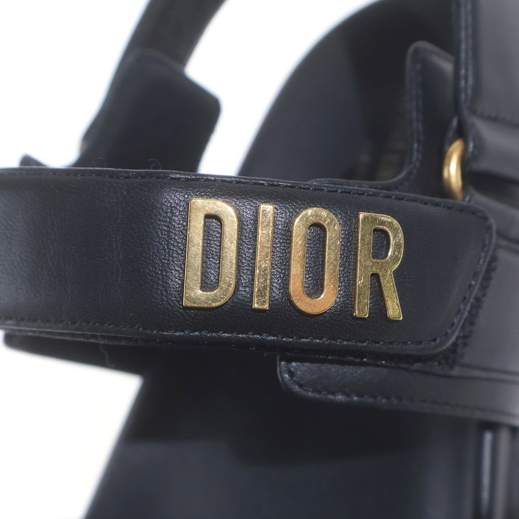 Christian Dior(クリスチャンディオール) Dioract サンダル ラムスキン ブラック #38 レディース