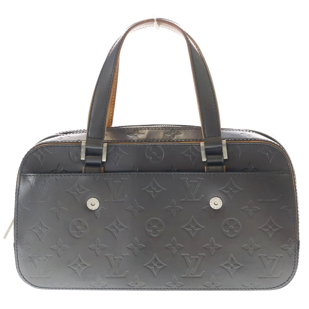 LOUIS VUITTON(ルイヴィトン) モノグラムマット シェルトン ハンドバッグ メタリックグレー レザー M55172 シルバー金具 レディース