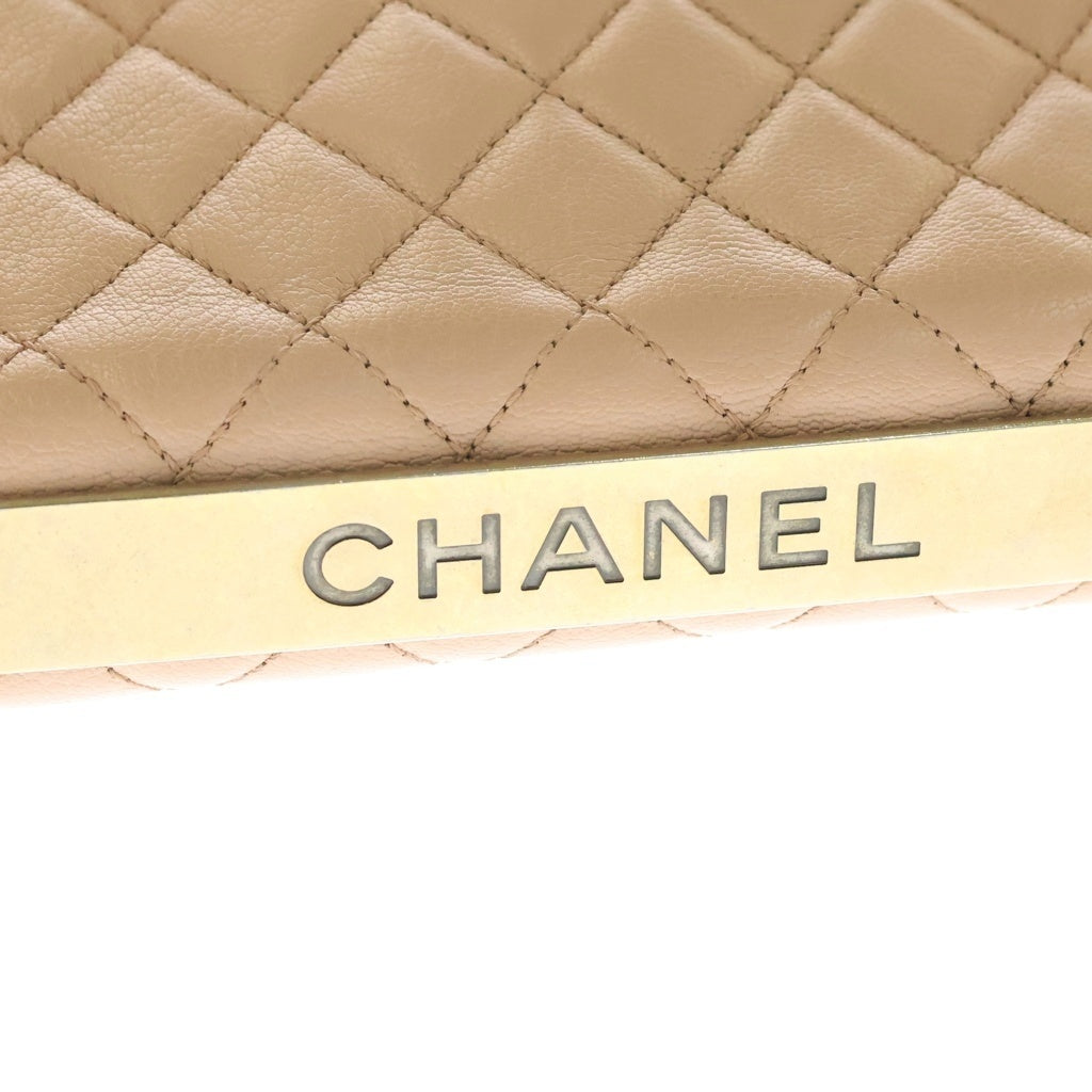 CHANEL(シャネル) 17番台 2.55 チェーンショルダーバッグ ピンクベージュ カーフレザー ゴールド金具 レディース