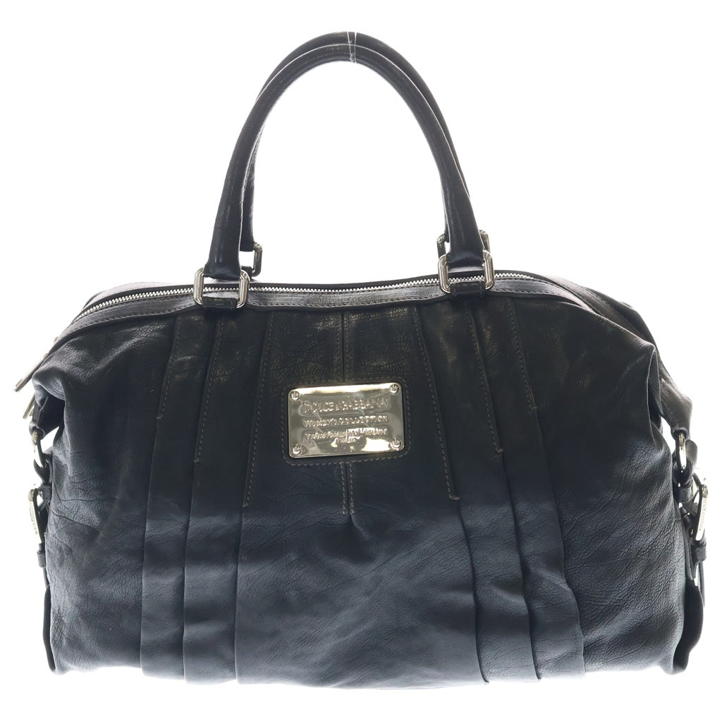 DOLCE & GABBANA(ドルチェアンドガッバーナ) 2wayバック ハンドバック レザー ブラック レディース