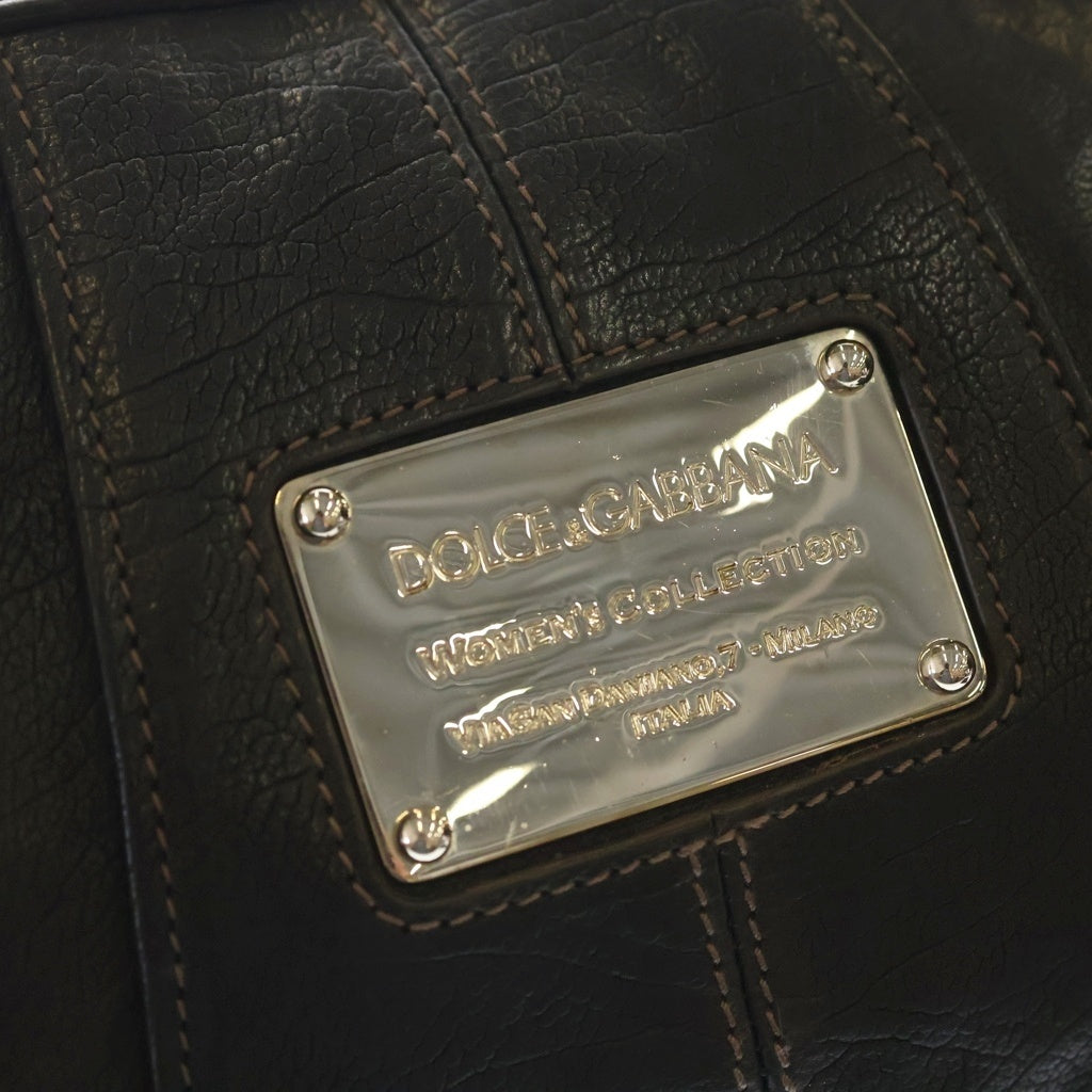 DOLCE & GABBANA(ドルチェアンドガッバーナ) 2wayバック ハンドバック レザー ブラック レディース