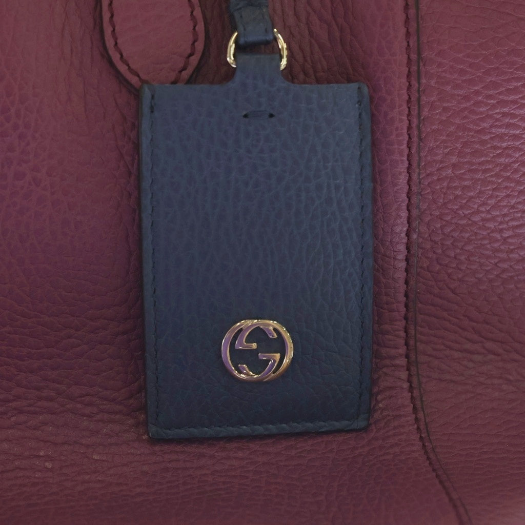 GUCCI(グッチ) スウィング トート バックミディアム レザー ピンク/ネイビー 368827 レディース