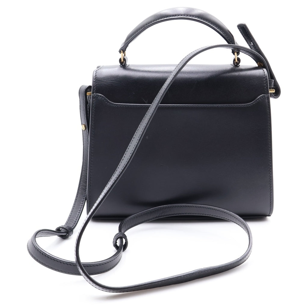 SAINT LAURENT PARIS(サンローランパリ) カサンドラ トップハンドル レザー ベロア 2WAY ハンドバッグ ショルダーバッグ ブラック 623930 レディース