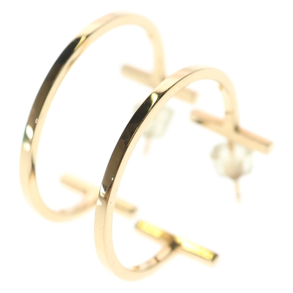 TIFFANY & Co.(ティファニー) Tワイヤー フープピアス K18PG ピンクゴールド レディース