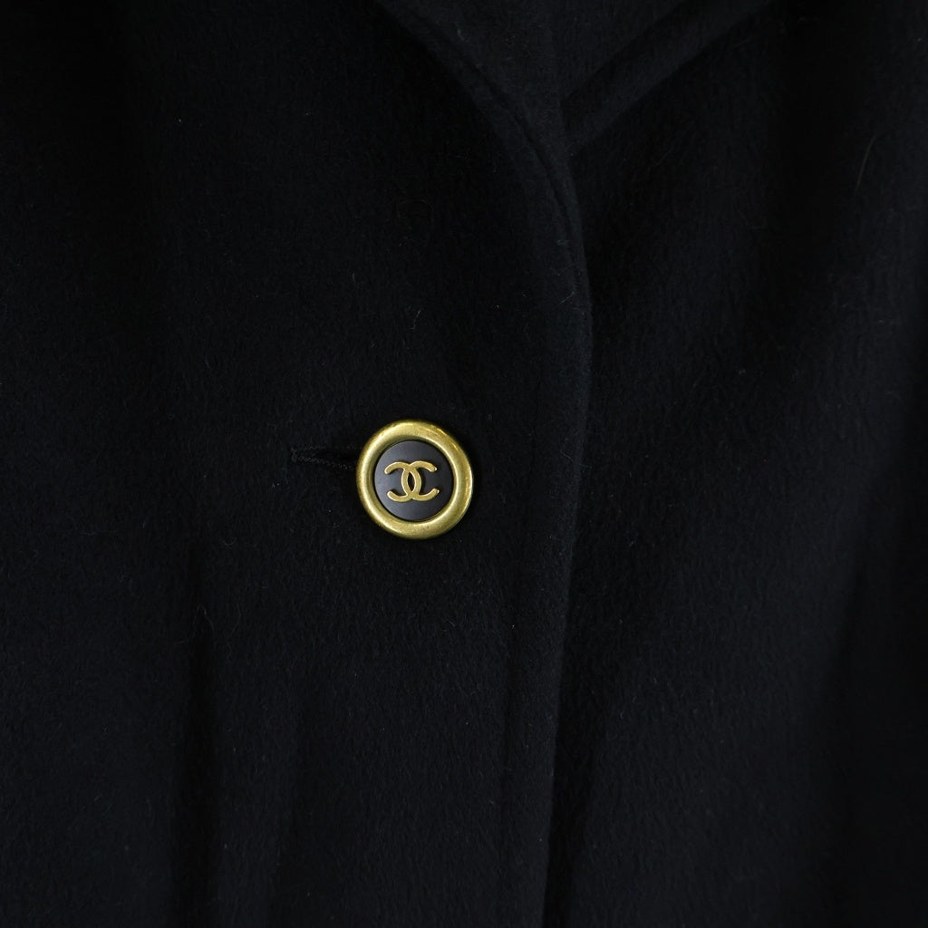 CHANEL(シャネル) ココボタン カシミヤ ロングコート ブラック #40 レディース