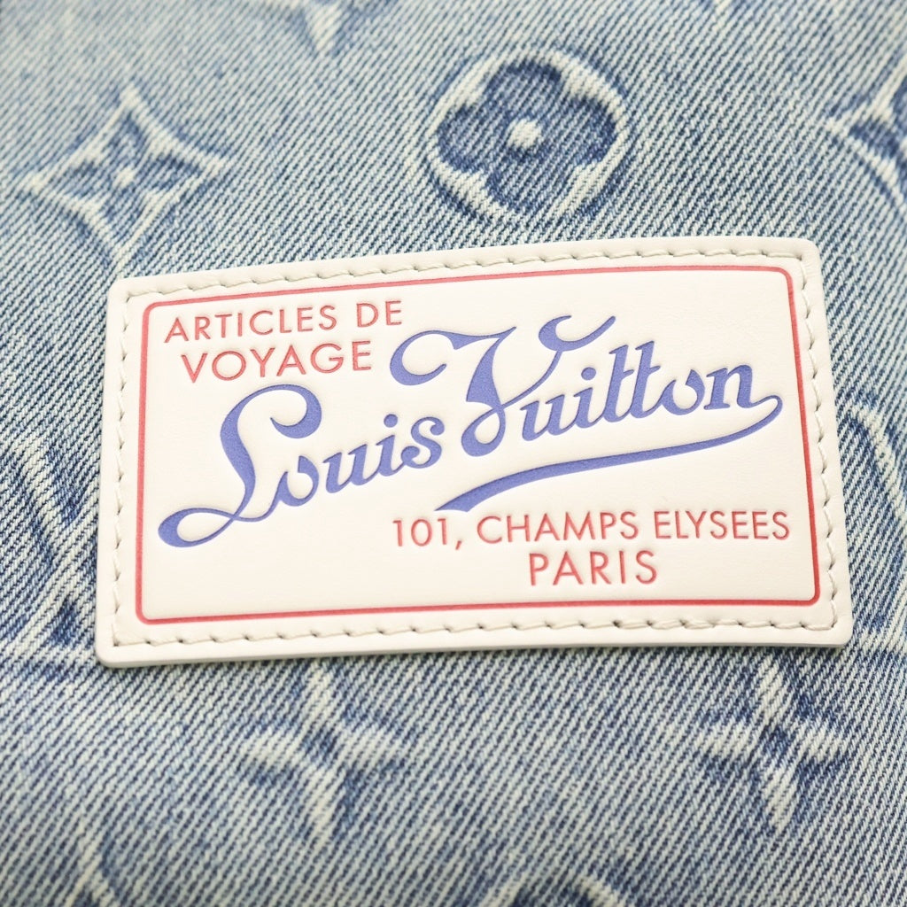 LOUIS VUITTON(ルイヴィトン) モノグラム ウォッシュデニム ウィークエンドトートNM キャンバス レザー 2WAY ハンドバッグ ショルダーバッグ トートバッグ ICタイプ ブルー M22537 レディース