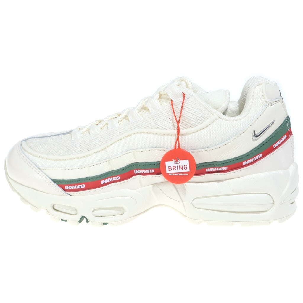 NIKE(ナイキ) ×UNDEFEATED AIR MAX 95 SP SAIL アンディフィーテッド エアマックス95 セイル ローカットスニーカー US9/27cm ホワイト/レッド/グリーン IB4453-100
