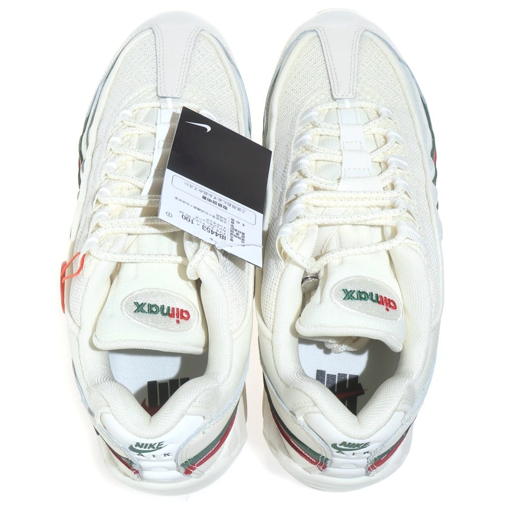 NIKE(ナイキ) ×UNDEFEATED AIR MAX 95 SP SAIL アンディフィーテッド エアマックス95 セイル ローカットスニーカー US9/27cm ホワイト/レッド/グリーン IB4453-100